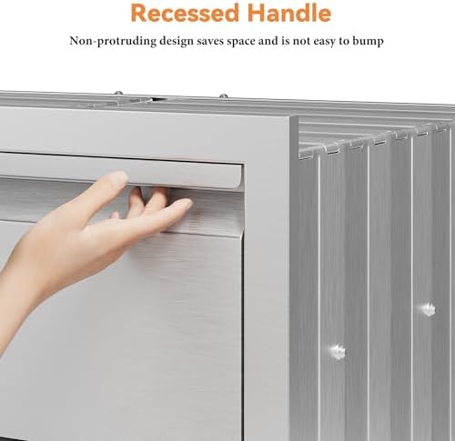 Jocisland 28-Inch Stainless Steel Outdoor Kitchen Drawer Cabinet - Image 5
