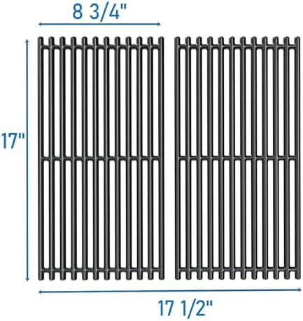 Uniflasy 17 x 8 3/4 Cast Iron Cooking Grate fits CharBroil Commercial 463644220 463632320 463642316 463245518 463630021 G369-0030-W2 2Burner Grill Replacement Part Grid for Nexgrill 720-0864M 720-0864 - Image 2
