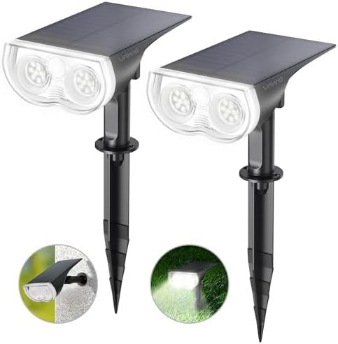 Linkind Solar Lights Outdoor Waterproof Landscape Spotlight Daylight 2 Pack by Linkind