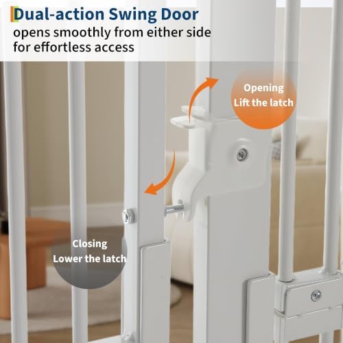 Garvee 71'' Extra Tall Cat Gate for Doorway, 30.3"-40.9" Width Adjustable - Image 4