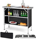 COSTWAY Folding Picnic Camping Table, Portable Camping Table with Carry Bag by COSTWAY