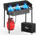 3 Burner Propane Camp Stove | 225,000 BTU | High Pressure Gas Burners by Pipopa