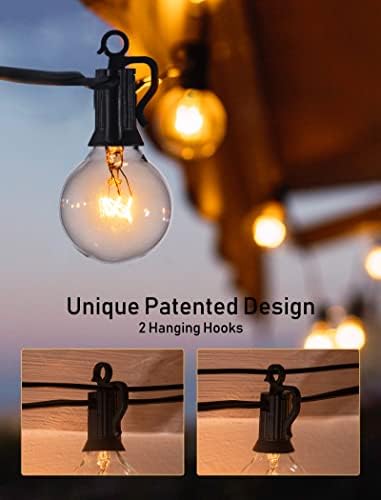 Brightown Outdoor String Lights 55FT Patio Lights with 50 Edison Glass Bulb - Image 5