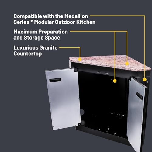 Charbroil Medallion Series Modular Outdoor Kitchen Corner, Black - 463246718 - Image 4