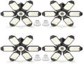 Led Garage Lights 4 Pack 200W Super Bright Ceiling Led Shop Lights, E26/E27 Base, 6500K, 22000LM Deformable Garage Light Ideal for Basement, Attic and Workshop, Commercial Bay Lighting by LUCORUSC