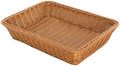 RT&BS Wicker Bread Basket for Serving, Wicker Fruit Basket, Display Baskets for Vegetable Fruit, Reusable Handwoven Serving Baskets for Kitchen, Store, Restaurant, Outdoor (Brown, S) by RT%26BS