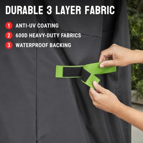 Grill Cover - 55 Inch Heavy Duty BBQ Grill Cover for Outdoor Grill, Waterproof, UV, Fade & Tear Resistant, Gas Grill Cover for Weber Charbroil Genesis Nexgrill and More - Image 4