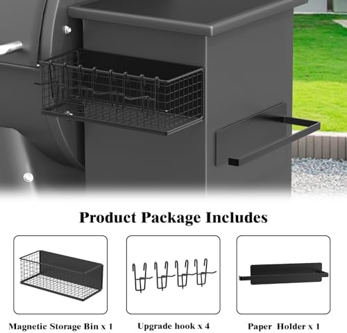 1-Pack Magnetic Storage Bins with Paper Towel Holder for Traeger - Image 4