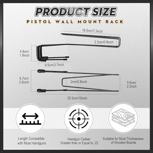 Yaocom 15 Packs for 30 Guns Pistol Rack for Gun Safe Shelf - Image 2