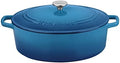Cuisinart Chef's Classic Enameled Cast Iron Dutch Oven with Lid, Porcelain Enameled Interior, Oven Safe, Induction Compatible, 7-Quart, Oval, Gradient Blue by Cuisinart