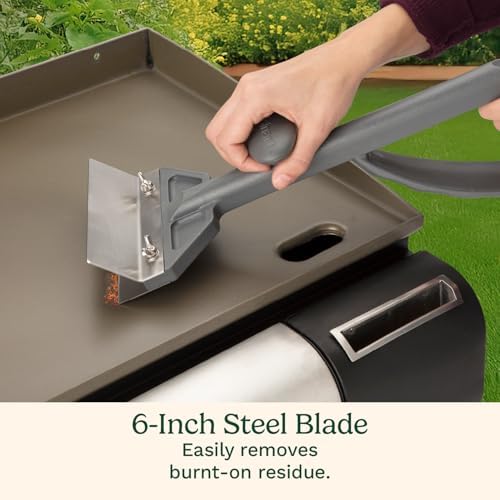 Cuisinart Griddle Scraper, 6" Stainless Steel Blade, Splash Guard - Image 5