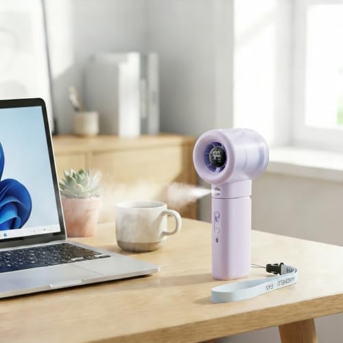 Handheld Turbo Misting Fan with LED Display & Safety Lock - Image 4