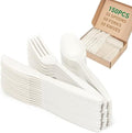 100% Compostable Cutlery Set, 150pcs (50 Forks,50 Spoons,50 Knives) by FEHHTOEco-friendlyLiving