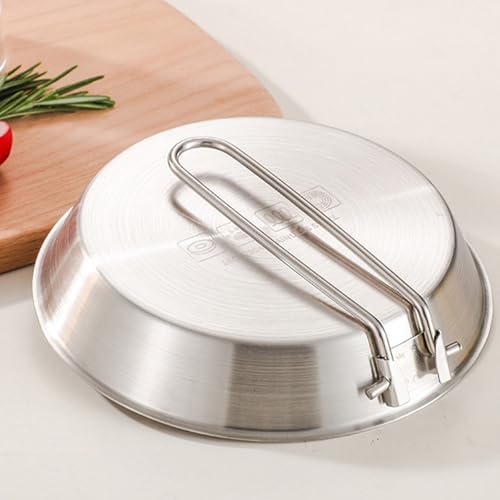 3Pcs Frying Pans Nonstick Skillets Cookware Outdoor Cooking Pans with Removable Handle for Camping, Hiking, Picnics Light Weight Camping Cookware Kitchen Utensils - Image 4