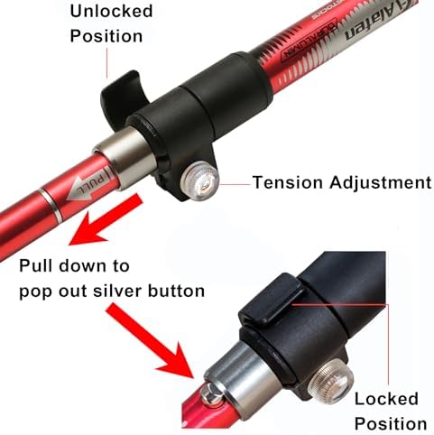 A ALAFEN 7075 Aluminum Collapsible Ultralight Trekking Pole - Image 3
