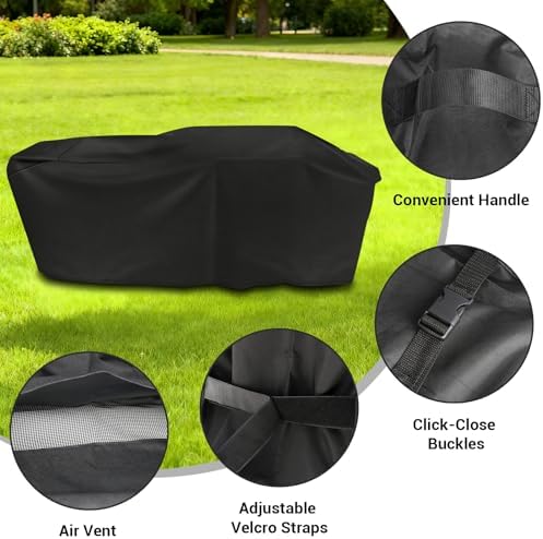 Outdoor Heavy Duty Waterproof Grill Cover for Blackstone Bronco 28" XL 3 Burner Griddle Vertical Pellet Smoker Combo,for Blackstone Griddle Cover Bronco Combo Griddle 2415 Grill Cover Accessories - Image 5