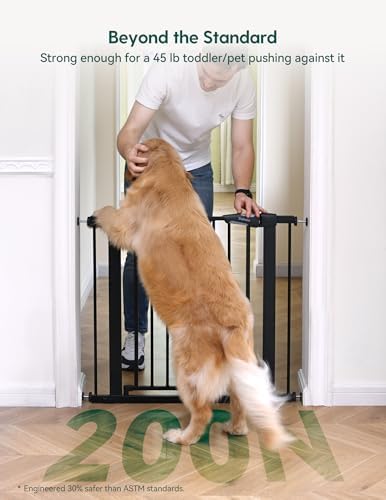 Babelio 26-40" Pressure Mounted Baby Gate for Stairs, PressGuard Dog Gate - Image 4