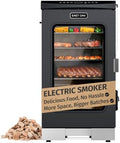 EAST OAK 30" Electric Smoker for Outdoors | Built-in Meat Probe & Clear Viewing Window | Side Chip Loader for 6x Longer Uninterrupted Smoking | 725 sq in Cooking Area for Bigger Batches, Mist Black by EASTOAK