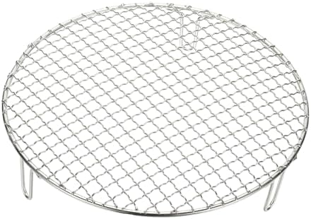 uxcell 11 Inch Round Cooking Rack, Stainless Steel Canning Racks with Legs, Barbecue Mesh Grill for Baking Cooling Steaming Cookware by uxcell