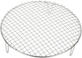 uxcell 10 Inch Round Cooking Rack, Stainless Steel Canning Racks with Legs, Barbecue Mesh Grill for Baking Cooling Steaming Cookware by uxcell