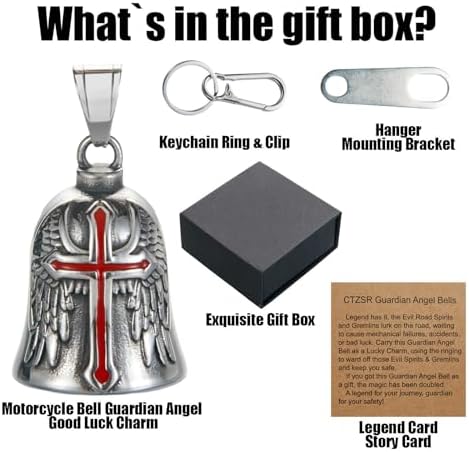 Motorcycle Bell Guardian Angel Gremlin Lucky Charm Gift For Riders - Image 6