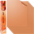 Copper Grill Mats for Outdoor Grill（Set of 6), Nonstick & Easy to Clean BBQ Grilling Sheets, Reusable & Heavy Duty Mats Works on Outdoor Gas, Electric, Charcoal Grill by SKYBD