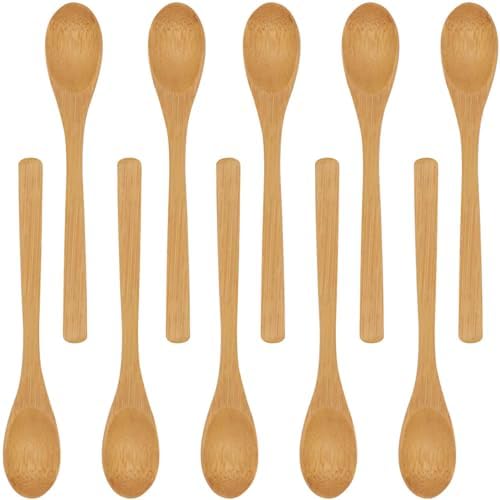 BambooMN 8" Reusable Bamboo Dinner Spoon - 10 Units by BambooMN