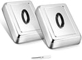 Leonyo 13x9IN Large Stainless Steel Griddle Basting Cover Dome, 2 Pack by Leonyo