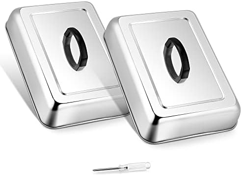 Leonyo 13x9IN Large Stainless Steel Griddle Basting Cover Dome, 2 Pack by Leonyo