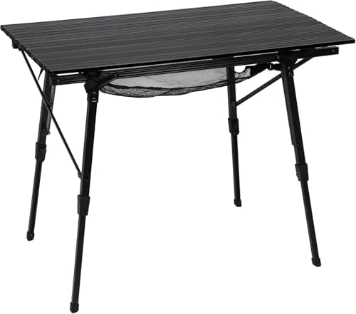 Portal Camping Table, Folding Aluminum Outdoor Table with Mesh Layer by PORTAL