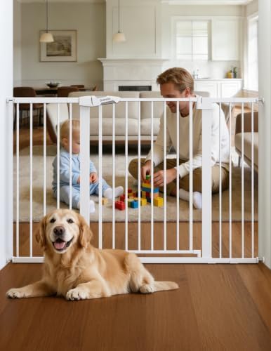 Babelio 29-55" Extra Wide Baby Gate, 36" Tall, PressGuard P7, White by BABELIO
