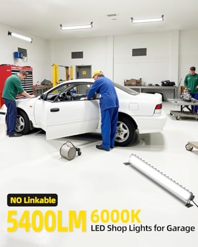 5400LM Shop Light, Plug in Garage Light with Switch, IP66 for Workshop Yard - Image 2