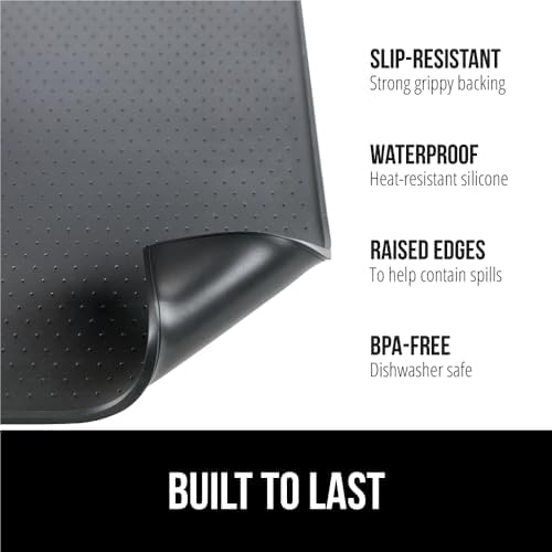 GORILLA GRIP Silicone Coffee Mat, Espresso Bar Essentials, 11.5x18.5 Black - Image 2