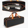 Grill Tool Storage Bag, 24" x 8" x 8" Large Capacity BBQ Accessory Storage, Heavy-Duty Utensil Grill Accessories Organizer Case Storage Compatible with Blackstone.Black (No Accessories) by Setmoi