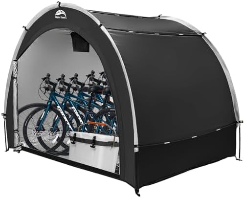 Happy Travel Outdoor Waterproof Bike Storage Tent Shed for 2/3/4/6/8 Bikes by HappyTravel