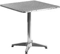 Flash Furniture 27.5 in Aluminum Indoor/Outdoor Square Table with Base by FlashFurniture