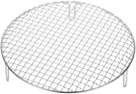 uxcell 11.5 Inch Round Cooking Rack, Stainless Steel Canning Racks with Legs, Barbecue Mesh Grill for Baking Cooling Steaming Cookware by uxcell