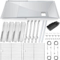 CANDANA Replacement Parts for Nexgrill 4 Burner 720-0830H 720-0830D 720-0783C 720-0783E 720-0958A, 17" Stainless Steel Grill Grate, Grill Burner, Heat Plate, Drip Pan, Igniters for 5 Burner 720-0888N by CANDANA