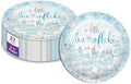 Birthday Galore A Little Snowflake is On The Way Boy's Baby Shower - 32 Piece Disposable Party Supplies - Winter Baby Shower Decorations - Round Party Plates - Large 9" Paper Plates In Bulk by BirthdayGalore