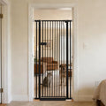 Lumizone Extra Tall Cat Gate 61.02" High 29.92"-34.24" Wide Pet Gate Black by Lumizone
