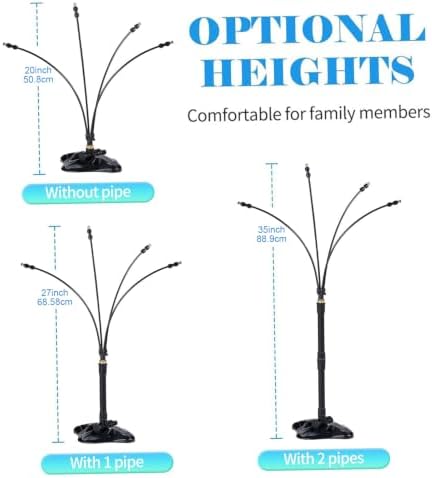 Standing Misters for Outside Patio Adjustable Height Portable Misting System with 26ft Hose Line, Flexible Outdoor Water Misters for Cooling Backyard, Porch, Garden, BBQ - Image 4