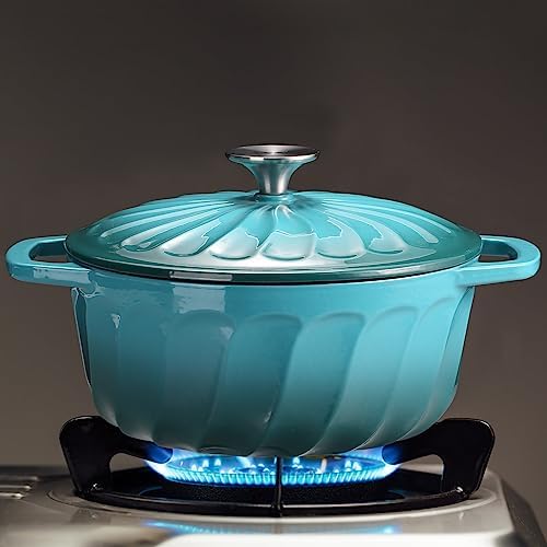 Enameled Cast Iron Dutch Oven Pot with Lid, 3 QT Small Dutch Oven - Image 6