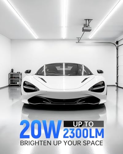 T5 LED Shop Lights 4FT, 20W 2300lm 6500K, Cabinet and Garage Light 6 Pack - Image 3