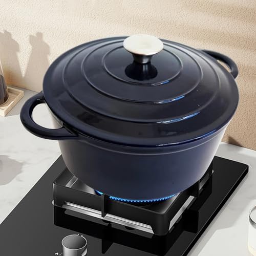 Vivicreate 5.3QT Cast Iron Dutch Oven with Lid, Enamel Coated, Round Casserole Pot for Oven & Stovetop, Durable Cookware for Baking, Roasting, Braising – Horno Holandés de Hierro Fundido con Esmalte, 5.3QT - Image 2