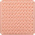 MicoYang Silicone Dish Drying Mat for Multiple Usage,Easy clean,Eco-friendly,Heat-resistant Silicone Mat for Kitchen Counter or Sink,Refrigerator or Drawer liner Pink M 12 inches x 12 inches by MicoYang