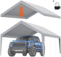 VEVOR Carport Replacement Canopy Cover 13 x 20 ft, Garage Top Tent Shelter Tarp Heavy-Duty Waterproof & UV Protected, Easy Installation with Ball Bungees,Grey (Only Top Cover, Frame Not Include) by VEVOR