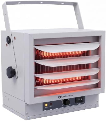 COMFORT ZONE 5000-Watt Fan-Forced Ceiling Mount Garage Heater - Grey by MrBrands