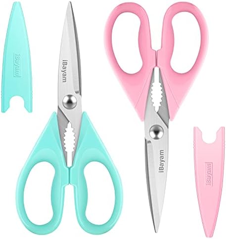 iBayam Cute Kitchen Scissors All Purpose Heavy Duty Meat Poultry Shears by iBayamDirect