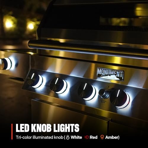Monument Grills Denali Series, 6-Burner Convertible Natural Gas Smart bbq Grill Stainless Steel Denali 605 with Smoke Box (Without Conversion Kit) - Image 4