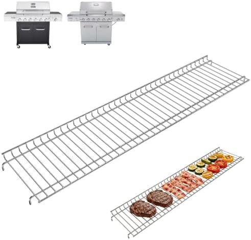 LS'BABQ Grill Warming Rack for Nexgrill Home Depot 720-0896X & 720-0898, Stainless Steel Upper Warming Rack Replacement Parts for Nexgrill Deluxe 6-Burner Gas Grills, 32" x 7" by LSBABQ